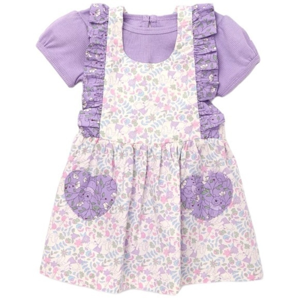 Disney Baby Winnie The Pooh floral print dress for baby girl - 12 months, purple